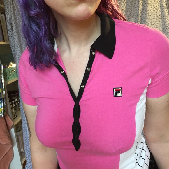 **SOLD** Hot Pink Fila Shirt - Picture 2 of 4